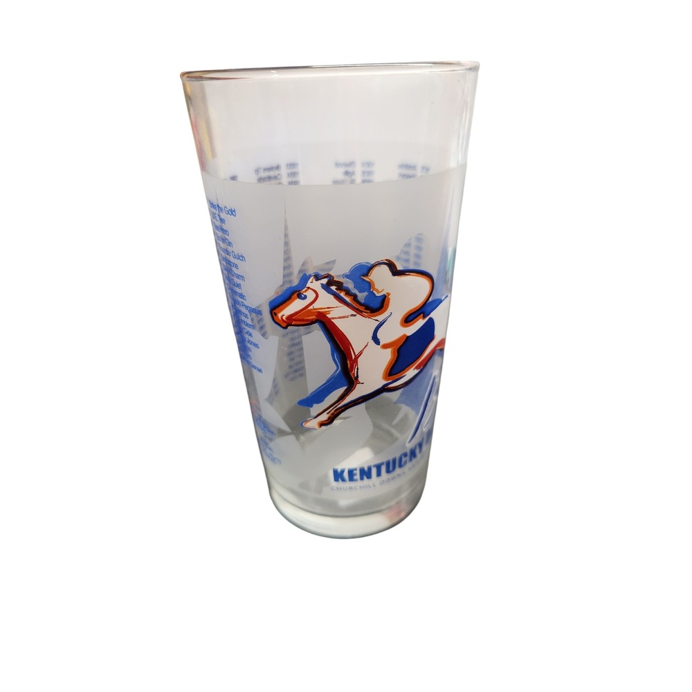 2008 Kentucky Derby 134 Mint Julep Glass Churchill Downs Winners List Horse Race